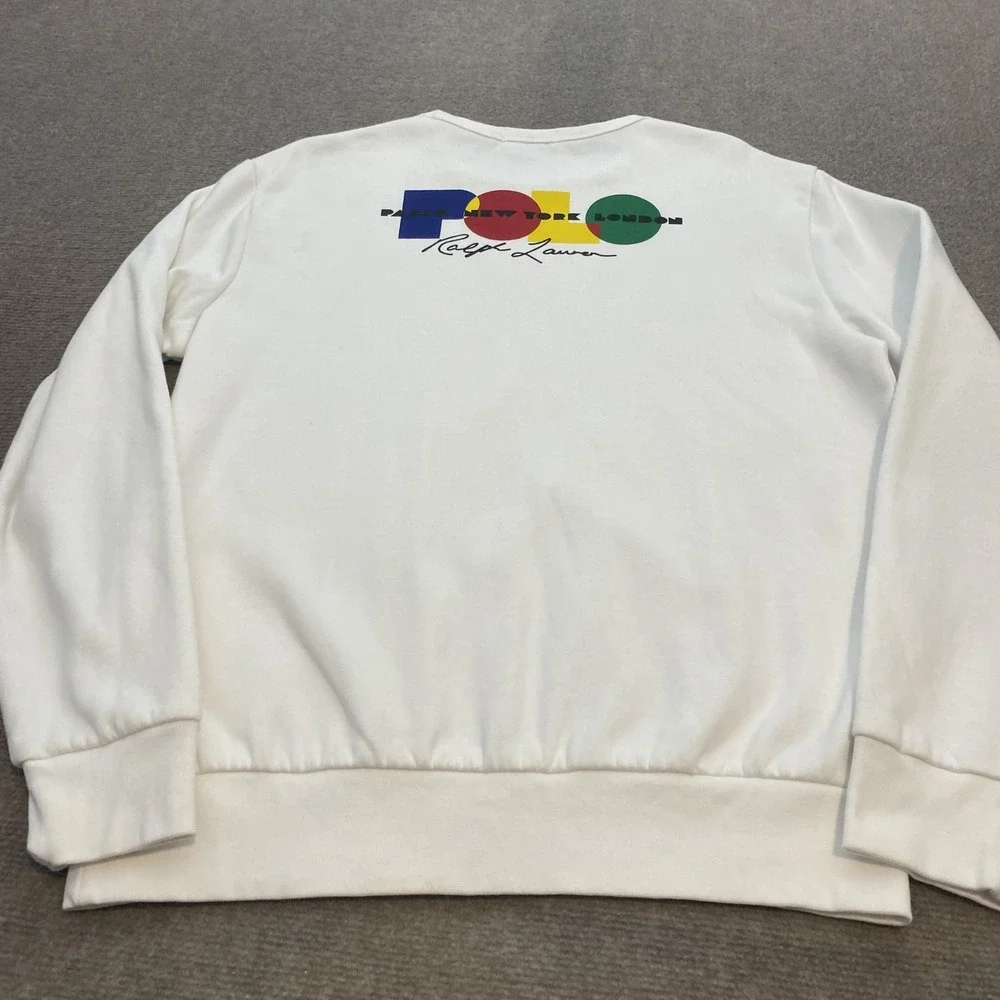 Polo Ralph Lauren Sweatshirt Mens Medium Paris‎ New York London Graphic Pullover